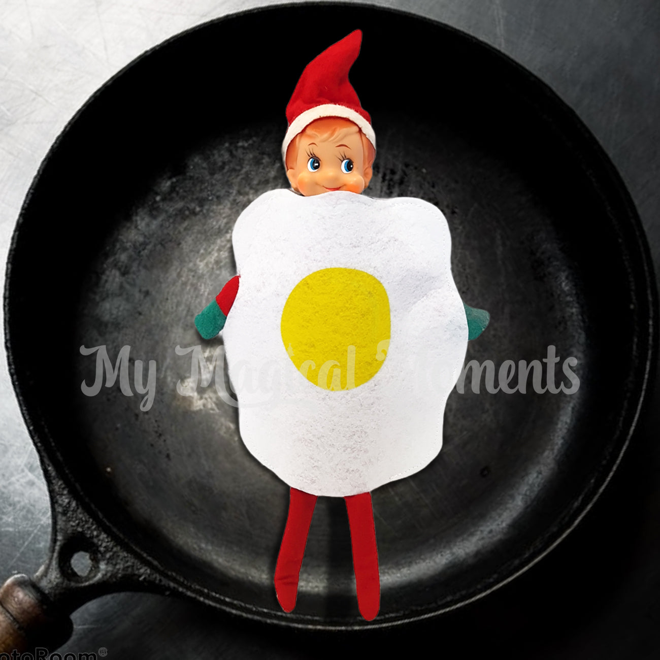egg elf in a pan