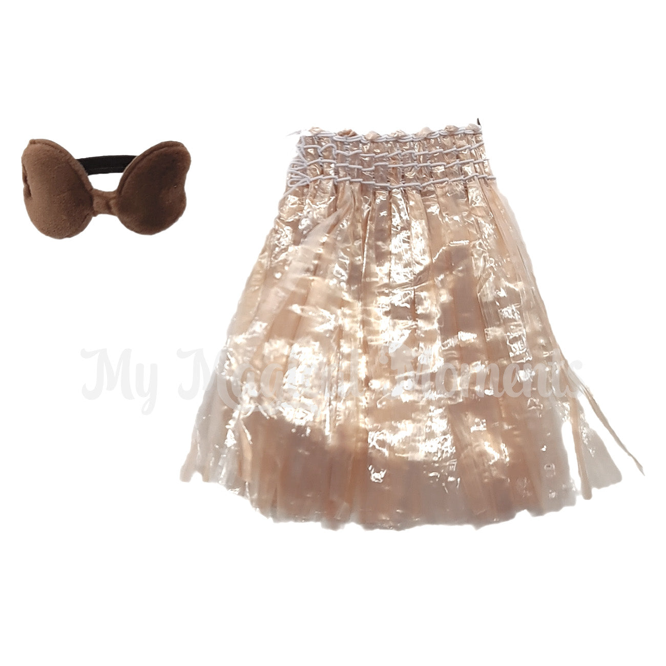 Hula elf costume coconut bra and grass skirt