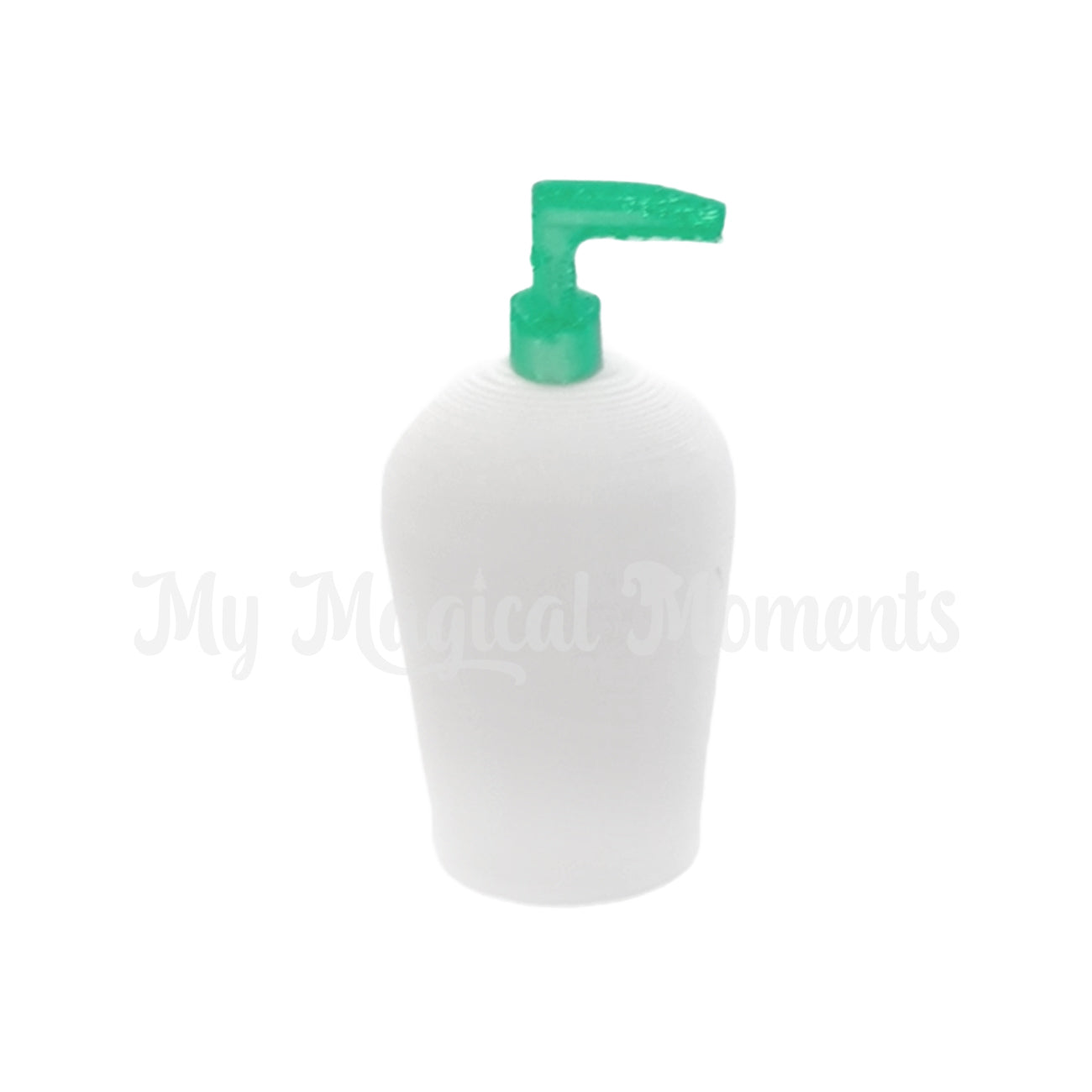 Miniature bottle of 3d printed sanitiser for elves