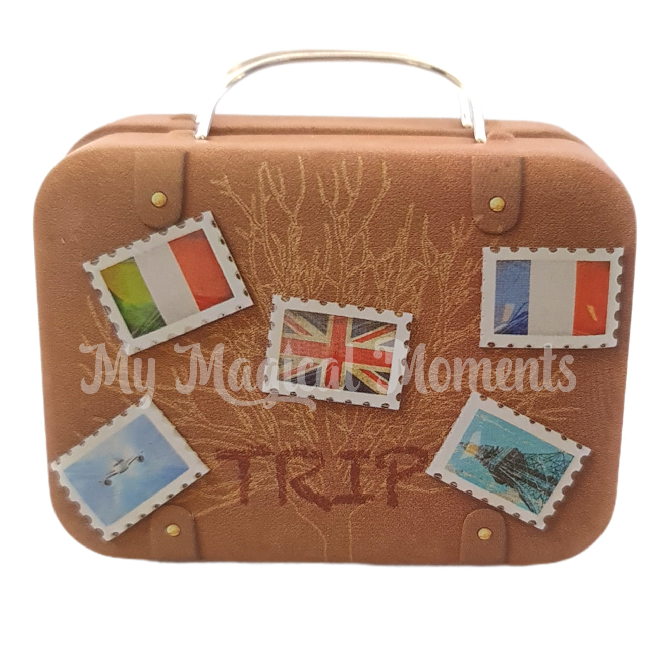 brown elf miniature suitcase