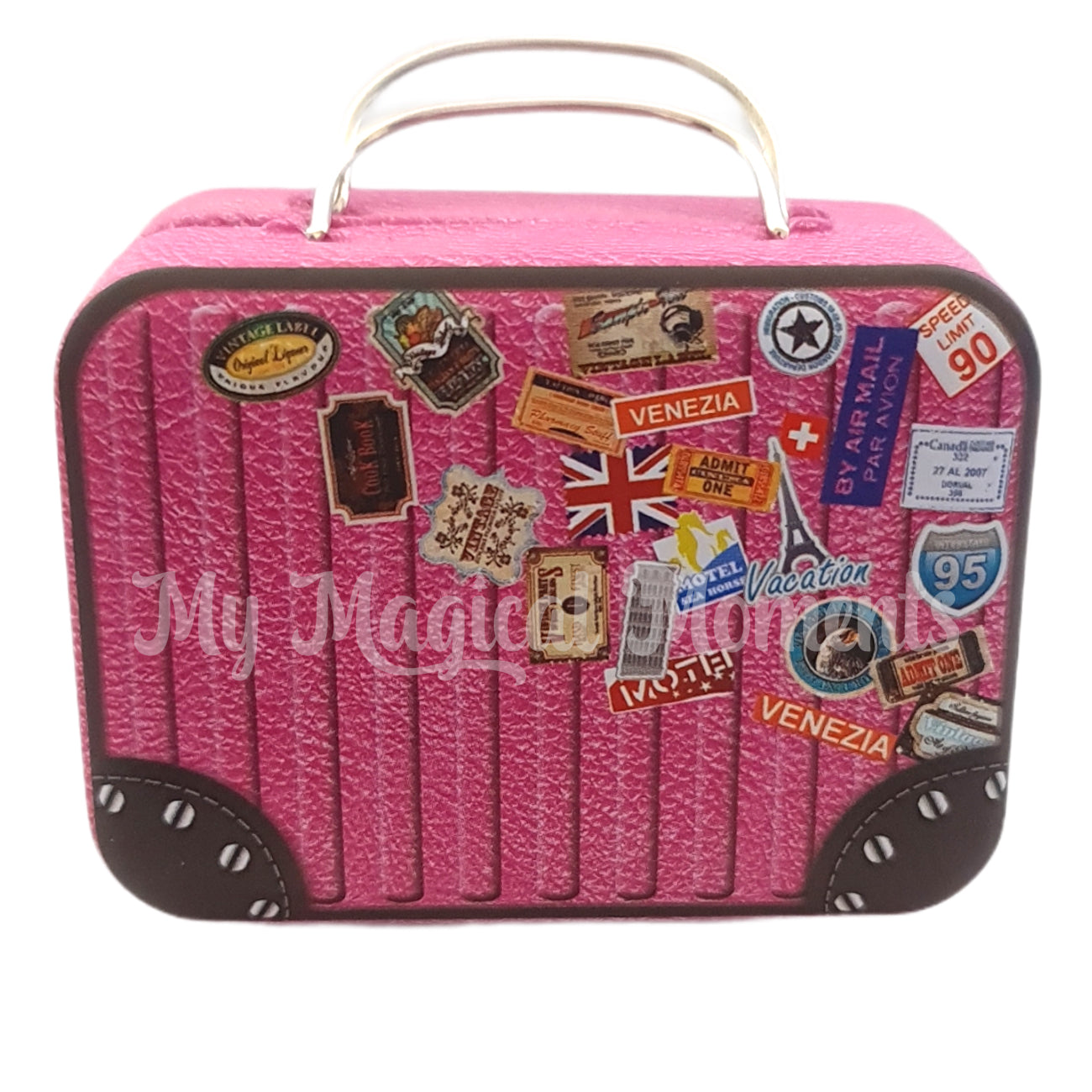 Pink miniature elf suitcase