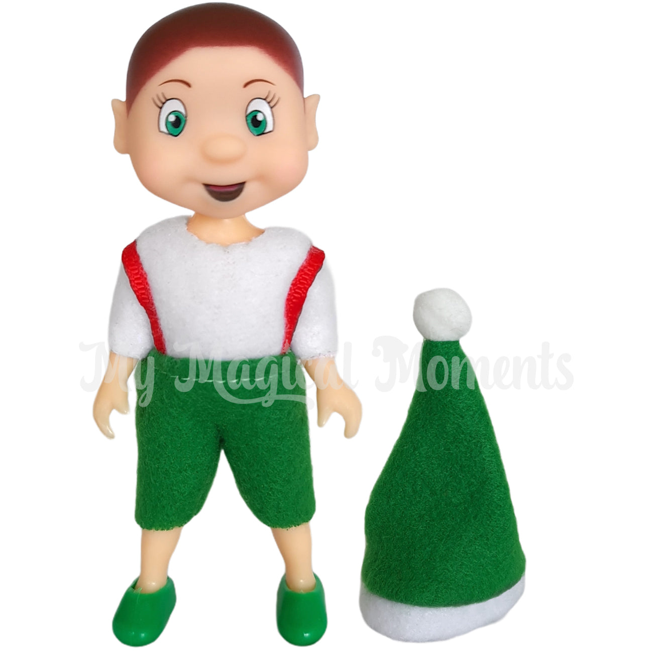 Elf toddler brown hair girl with no hat