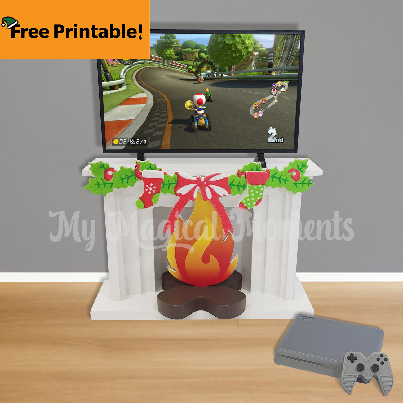 elf Tv Mario Kart screen free printable